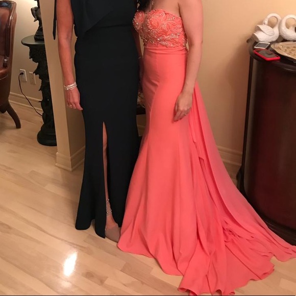 Coral prom dress